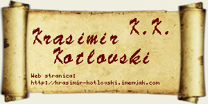 Krasimir Kotlovski vizit kartica